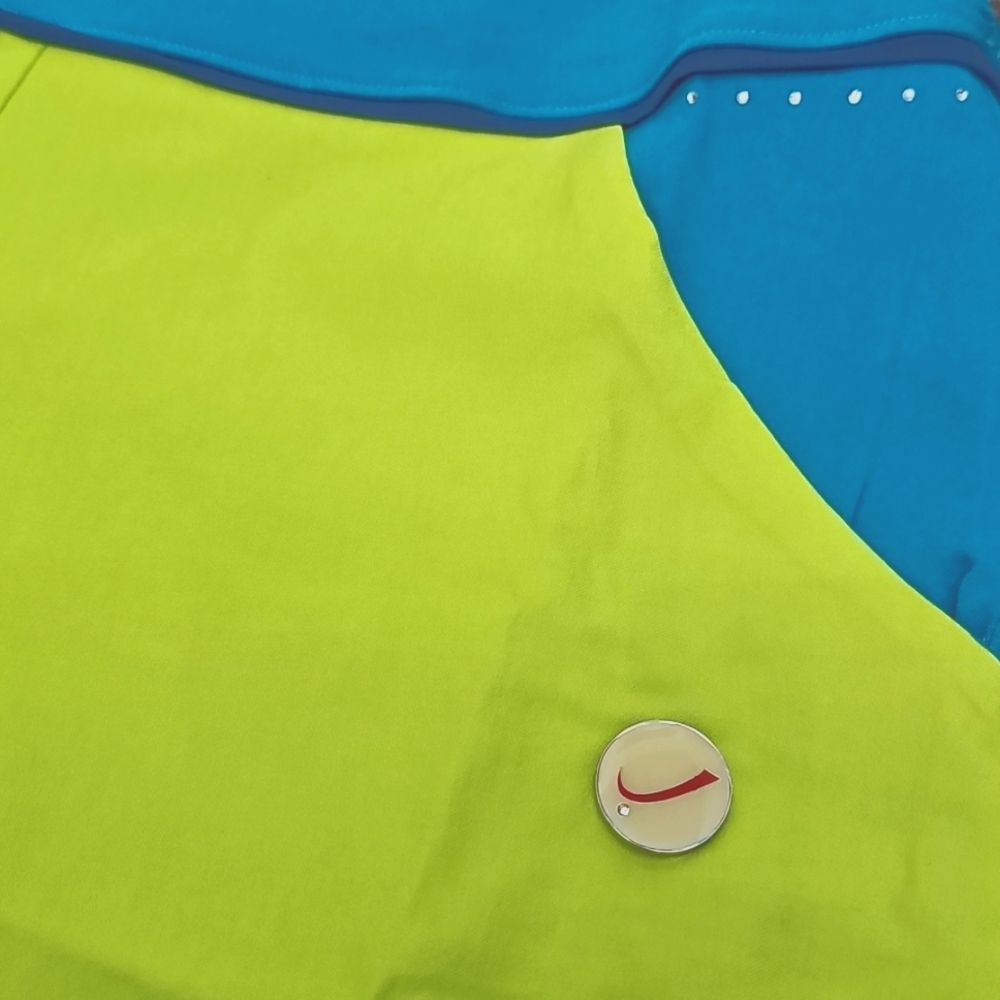 Swingdish Women's Teal And Lime Golf Shorts With Crystals NWT SZ Large - Picture 2 of 6